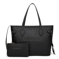 Sacs fourre-tout en cuir PU pour femmes, personnalisables avec étiquette privée, mode automne-hiver, fermeture à glissière, compartiment pour ordinateur portable, petite pochette - Vente en gros