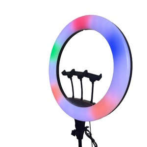 Améliorez votre configuration de studio : Anneau lumineux LED RGB de 18 pouces pour selfies, température de couleur réglable, idéal pour le streaming en direct, les jeux et TikTok - Product Image 1