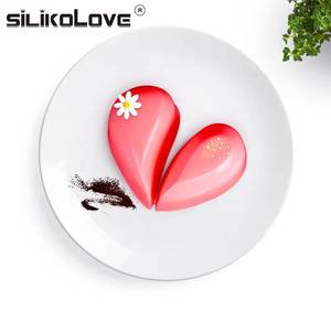 Cheap non-stick new 6-cavity water drop shape chiffon cake <b>silicone</b> mold - Product Image 6