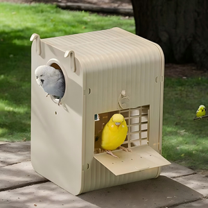 Caja de Cría para Loros, Accesorios para Jaulas Pequeñas de Periquitos, Cacatúas, Canarios, y Pájaros Solares, Panel Transparente Aislado para Agapornis - Product Image 6