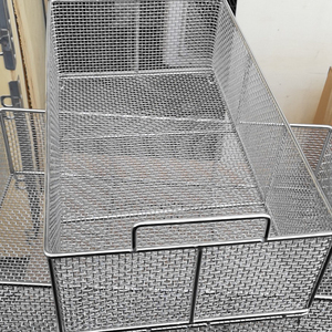 Nhà sản xuất sản xuất giỏ lưới thép không gỉ dệt thủ công có tay cầm theo yêu cầu - Product Image 2