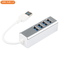 Vina blok bangunan kecepatan tinggi Oem paduan aluminium untuk Laptop dan Pc Ce Rohs Fcc 4 port Usb 3.0 Hub untuk laptop