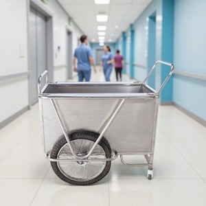Stainless Steel Medical Record Cart YC-K14 Durable Hospital Furniture for Clinics and Nursing Homes - Product Image 1