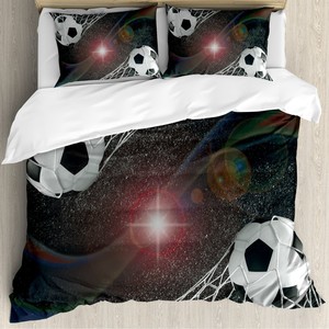 Wholesale Eco-Friendly 3D Printed <strong>Football</strong> Soccer king Size 100% Polyester Home &amp; Hotel Use Bed Sheet <strong>Duvet</strong> <strong>Cover</strong> Set - Product Image 5