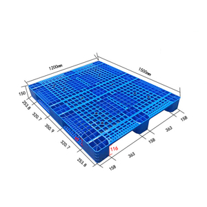 Palette in plastica di dimensioni elevate per grandi dimensioni in HDPE per magazzino impilabile a singolo lato per lo stoccaggio in magazzino - Product Image 2