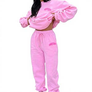 2026 Custom Top Quality Casual Cotton 400gsm <b>Fleece</b> <b>Hoodie</b> With Slogan <b>Oversize</b> Puff Print Streetwear Hip Hop Women's Hoodies - Product Image 3