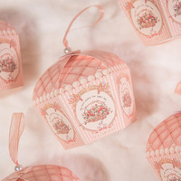 Carpeta Portátil de Estilo Europeo, Creativa y Reciclable, con Impresión Desvanecedora, para Regalos de Boda, Construcción en Cartón
