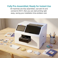 Impresora UV Inteligente A5 de Autoservicio, Operada por el Cliente, Sin Necesidad de Computadora, Impresora UV de Cama Plana para Insignias Personalizadas, Carcasas de Teléfono, Imanes de Refrigerador