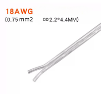Câble multi-brins QUANWEI 2 3 4 5 broches 16AWG 20AWG à gaine transparente pour connexion d'appareils, cordon d'alimentation pour éclairage LED RGB