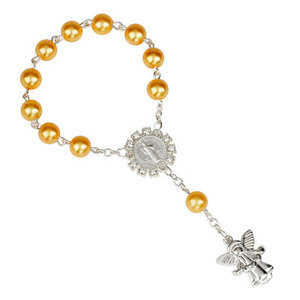 D1867 Braccialetti con Rosario Cattolico da 8mm con Pendente Angelo e Gesù Cristo - Product Image 6