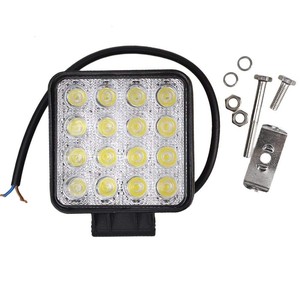 Lampe de travail LED carrée 48W 16 LED X 3W avec faisceau profond pour voitures et bateaux - Product Image 1
