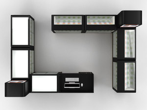 Customizable Closed Glass Cell Phone Showcase with LED Lighting Mobile Phone Counter Electronics Accessories Cabinet and Kiosk - Product Image 2