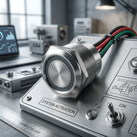 Saklar Dimmer Bulat Tahan Air 12mm 16mm 19mm 22mm, Saklar Tombol Tekan Logam, Saklar LED 12V Momentary, Produsen Saklar