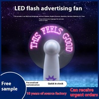 Ventilatore LED Programmabile Portatile con Messaggi, Gadget Divertente per Decorazioni Festa, Casa, Ufficio, Matrimoni, Celebrazioni, Pubblicità e Promozioni