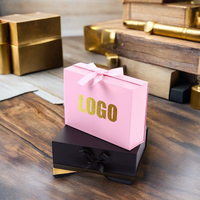 Dossiers pliants en carton magnétique avec logo personnalisé, matériaux recyclés, emballage pour fleurs, gaufrage à chaud or, pelliculage mat
