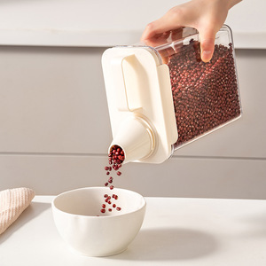 Food <b>Storage</b> <b>Jar</b> Rectangle Clip-on Lid 1100ml 1800ml 2300ml Airtight <b>For</b> Grains Tea <b>Kitchen</b> Use - Product Image 4