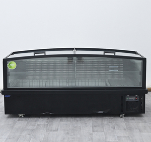 <span class=keywords><strong>Congelador</strong></span> comercial tipo isla con puertas correderas frontales de bajo consumo para alimentos congelados, con ventana pequeña, tipo arcón profundo, para tiendas y fábricas. - Product Image 2