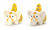 Poupée en peluche personnalisée en forme d'éléphant, super douce, brodée, en forme de gourde, en coton PP, thème culturel, anti-stress, pour festival