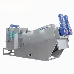 Volute Industri Jenis Sekrup Sludge Dehidrator Multi Pelat Filter Tekan untuk Penyamakan Tanaman Pengolahan Air Limbah