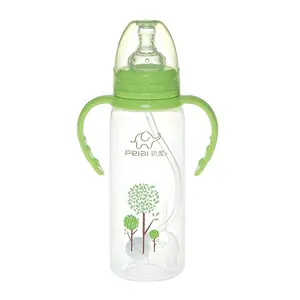 Hochwertige 240ml BPA-freie Baby flasche mit Sicherheits glasband in Lebensmittel qualität