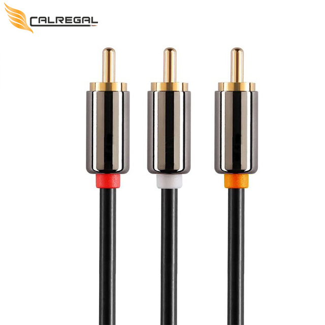 Popular Products Hot Selling Gold Plated Copper Component Cable Audio Video 3 Rca to 3 Rca Cable
