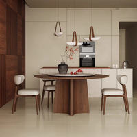 Moderne Simple Haut de Gamme Français Rétro Style Bois Massif Rock Plate Platine Table À Manger Confortable Chaises Meubles