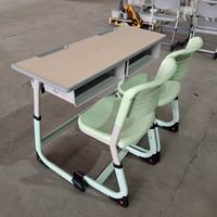 Ensemble bureau et chaise à hauteur réglable à prix abordable d'usine pour deux personnes personnalisation gratuite de la