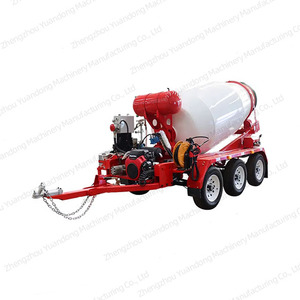 2 CBM triaxial TRỘN BÊ TÔNG Trailer điều khiển thủy lực nâng bê tông trộn Trailer - Product Image 2