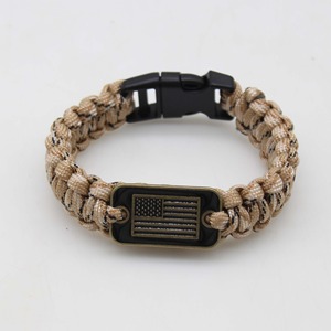 Grosir gelang tali payung bertahan hidup taktis uniseks bendera Amerika Serikat gelang Paracord 550 - Product Image 5