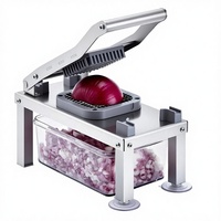 Hachoir à légumes manuel pratique en acier inoxydable 15-en-1 antiadhésif, trancheuse multi-lames, coupe-salade pour oignon et pomme de terre, pour la cuisine