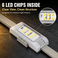 Luces LED de Punto RGB RGBW, Negras y Grises, Módulo LED Impermeable IP67, Fuente de Luz Puntual para Exteriores, Pixel LED, 6 Piezas