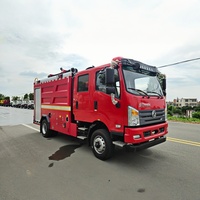 Truk Pemadam Kebakaran Tangki Air Dongfeng Baru Standar Emisi Euro 5 Penggerak 4x2 Mesin Cummins Kabin 3 Orang Tangki 3001-5000L untuk Pemadam Kebakaran