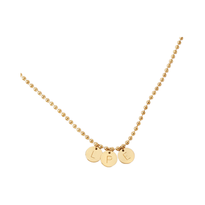 Joyería Inspire, collar con inicial de disco múltiple, collar de cadena de bolas con cuentas delicadas para mujer, regalo de dama de honor personalizado para ella - Product Image 1