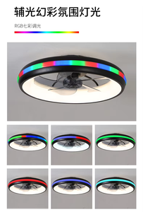 Ventilateur de plafond extérieur moderne à moteur DC à 6 vitesses avec LED, télécommande et contrôle par application, silencieux, gradation progressive, 5 - Product Image 6