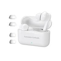 Casque de traduction sans fil intelligent avec IA, 144 langues, réduction du bruit, chargement Type-C, compatible Android/iOS