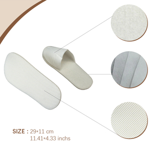 Pantofole Monouso per <span class=keywords><strong>Hotel</strong></span> con Motivo a Diamante in Rilievo, Suola Antiscivolo in EVA, Logo Personalizzato, Confezionate Singolarmente, Vendita all'Ingrosso - Product Image 2