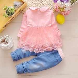 Ensemble de vêtements pour bébé fille de 3 ans, élégant, en dentelle florale, 3 pièces, en coton, nouveau-né - Product Image 6