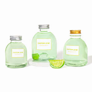 <span class=keywords><strong>Bouteille</strong></span> en verre vide pour eau, lait, jus, boissons, avec bouchon à vis, logo personnalisé du fabricant, transparente, 250 ml, 350 ml, 500 ml - Product Image 5