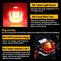 LOYO Clear & Smoke Led Brake Rear Light Parts avec clignotant DRL pour Harley Davidson Motorcycle Stop Tail Light