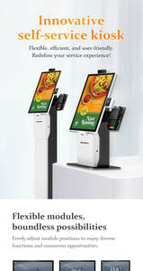 批发15.6 21.5 23.8英寸安卓POS自付机，带80毫米热敏打印机可选购物酒店条形码阅读器 - Product Image 6