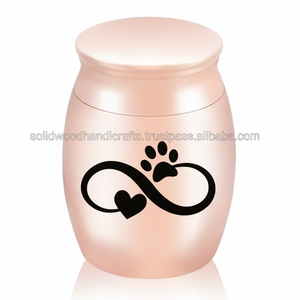 Urnas de latón de alta calidad para gatos y perros Urnas conmemorativas funerarias para mascotas para cenizas de gatos y perros Urnas al por mayor a bajo precio - Product Image 1