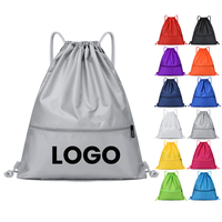 Sac à cordon en nylon promotionnel pour la gym et le sport, vente en gros, en vrac