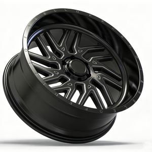 Jantes forgées sur mesure 24x14 26x16 28x16 30x16 8x170 8x180 8x6.5 Polies à déport profond pour camionnettes GMC Sierra HD RAM 1500 - Product Image 4
