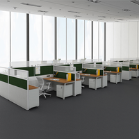 Bureau de travail modulaire moderne en MDF de haute qualité, réglable électriquement, avec cloison, pour ordinateur de bureau, mobilier de bureau