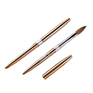 <span class=keywords><strong>2022</strong></span> oro rosa Kolinsky 100 Kolinsky cepillo de <span class=keywords><strong>uñas</strong></span> férula prensada mango de Metal con clavos acrílicos - Product Image 1
