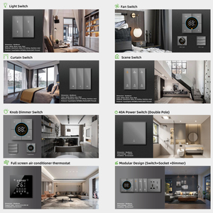 3 gang 3 Way ZigBee Wifi & BLE Smartlife app điều khiển từ xa tường cảm ứng nhà thông minh chuyển đổi ánh sáng interruptor Wifi tuya Glass cảm ứng - Product Image 2