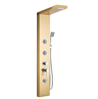Système de douche mural multifonctionnel de luxe en acier inoxydable (SUS) à température réglable pour salle de bain, fabriqué à Kaiping