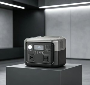 สถานีพลังงานสำรองแบบพกพาสำหรับตั้งแคมป์กลางแจ้ง 600W คลื่นไซน์บริสุทธิ์ พร้อมแบตเตอรี่ลิเธียม ไฟฉาย และแบตเตอรี่สำรองพลังงานแสงอาทิตย์ - Product Image 2