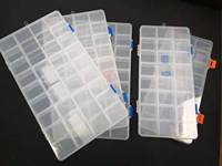 Boîte de rangement en plastique PP transparente avec compartiments et séparateurs pour bijoux, quincaillerie, petites pièces, outils, organisateur de rangement
