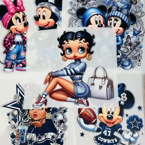 Vente en gros de sérigraphie personnalisée <span class=keywords><strong>Betty</strong></span> Boop transferts de conception presse à chaud autocollants transfert Dtf étiquette de transfert de chaleur pour vêtements - Product Image 1